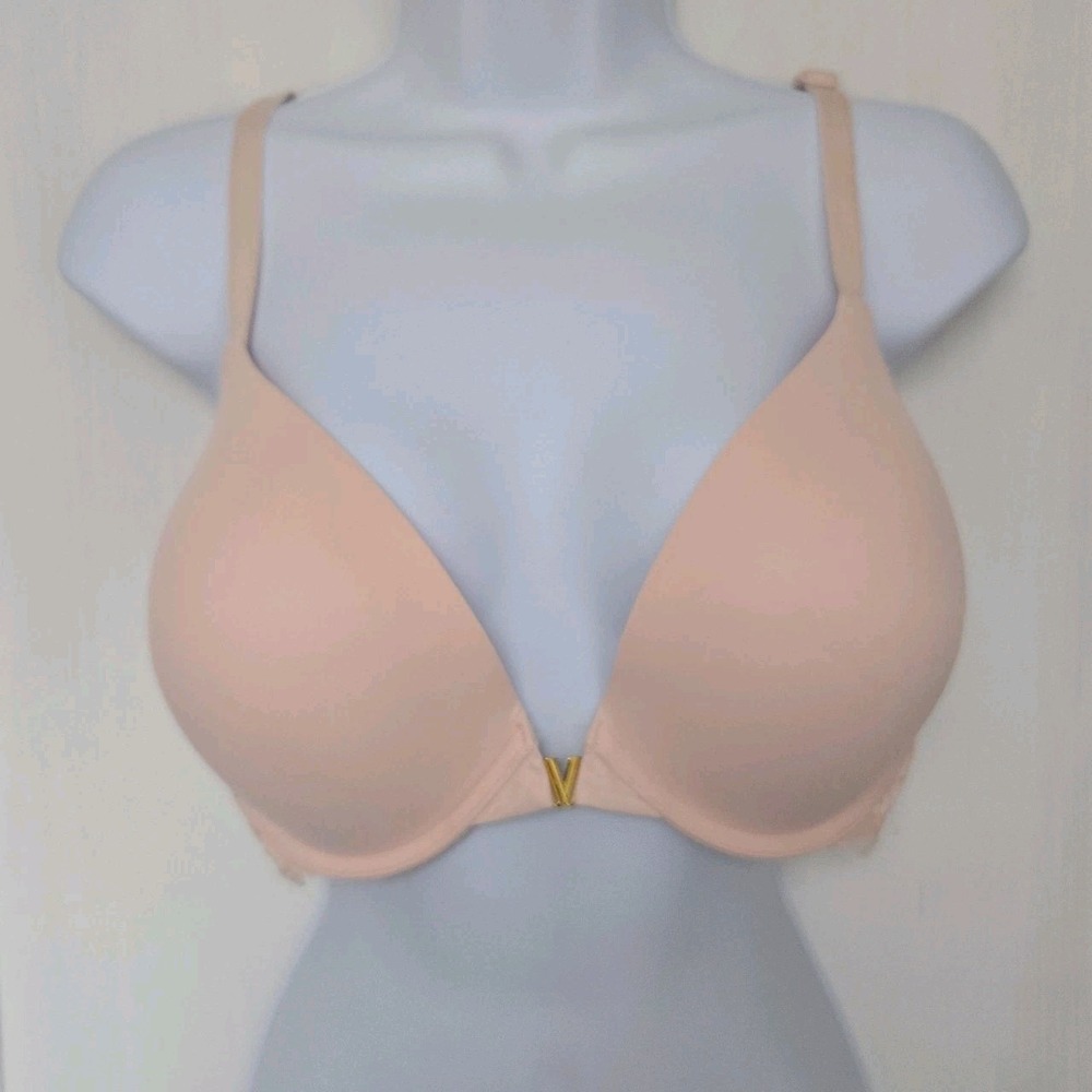 Victoria's Secret Dream Angels Uplift Demi Bra 36‎ DDD Pink Lace Back Padded